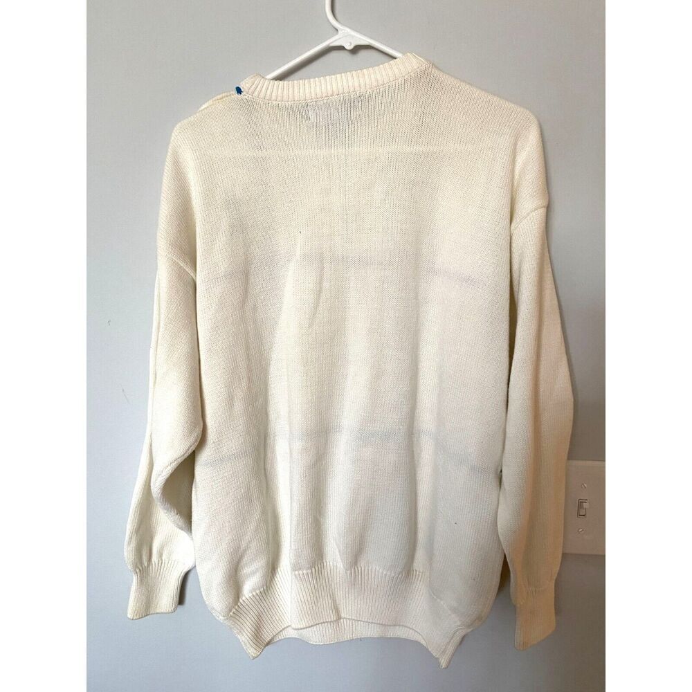 Kenneth Roberts 100% Cotton Golf Sweater Embroidered L EUC Vintage - Picture 5 of 5